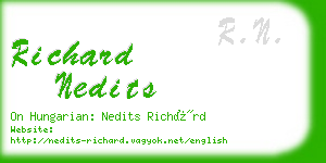 richard nedits business card